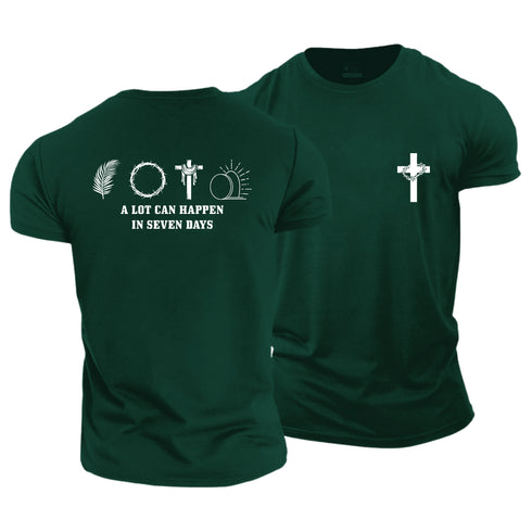 Men's A Lot Can Happen In Seven Days Cotton T-Shirt